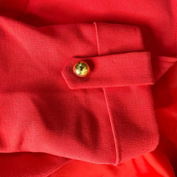 Isabella De Marco Womens Open Blazer Size 8 Coral Mid Length Lined - Picture 13 of 14